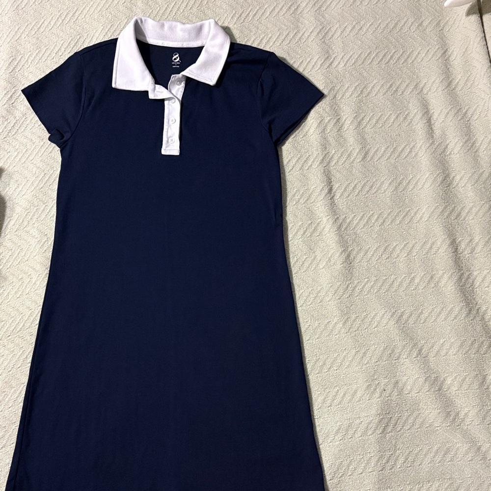 Lou & Grey Navy Blue Polo Dress